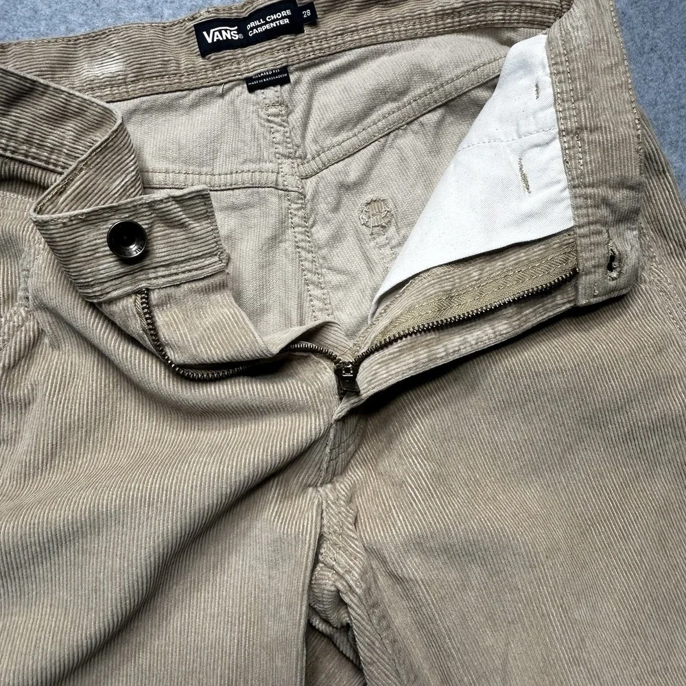 Vans Drill Chore Carpenter Pants Mens 30x30 Tan Corduroy Workwear Skate‎ Utility - Picture 4 of 10